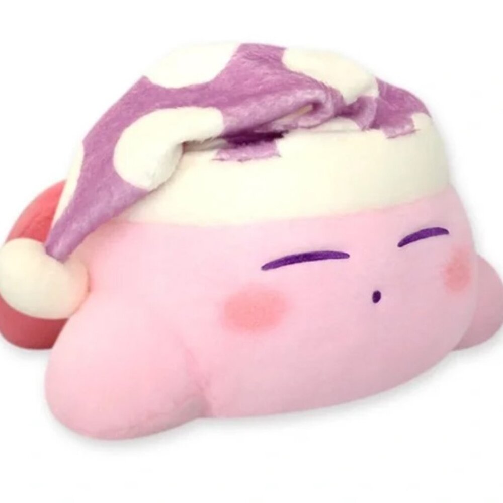 Kirby Wool Felt Style 14” Sleeping Plush NWT NEW Nintendo TAITO